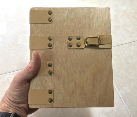Custom Made An Elegant Journal Or Diary, In Warm Wood And Leather, Available With Or Without Buckle Closure