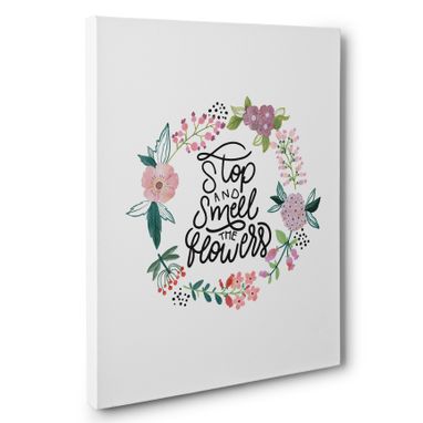 Custom Made Stop And Smell The Flower Canvas Wall Art