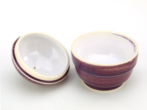 Custom Made Berry Purple Lidded Jar Wheel Thrown Ceramic Stoneware Pottery By Gemfox Sra Usa