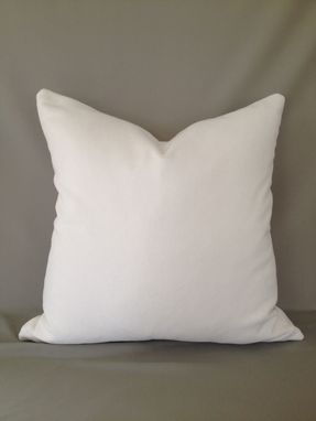 Custom Made White Velvet Pillow Cover