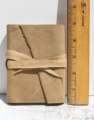 Custom Made Leather Bound Journal Handmade Pocket Travel Diary Art Notebook Silkscreen