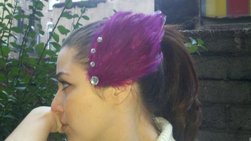 Custom Made Sale Fuschia Feather Hair Fascinator, Great For Weddings & Special Occasions, Ready To Ship