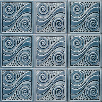 Custom Made Spiral Motif Tiles