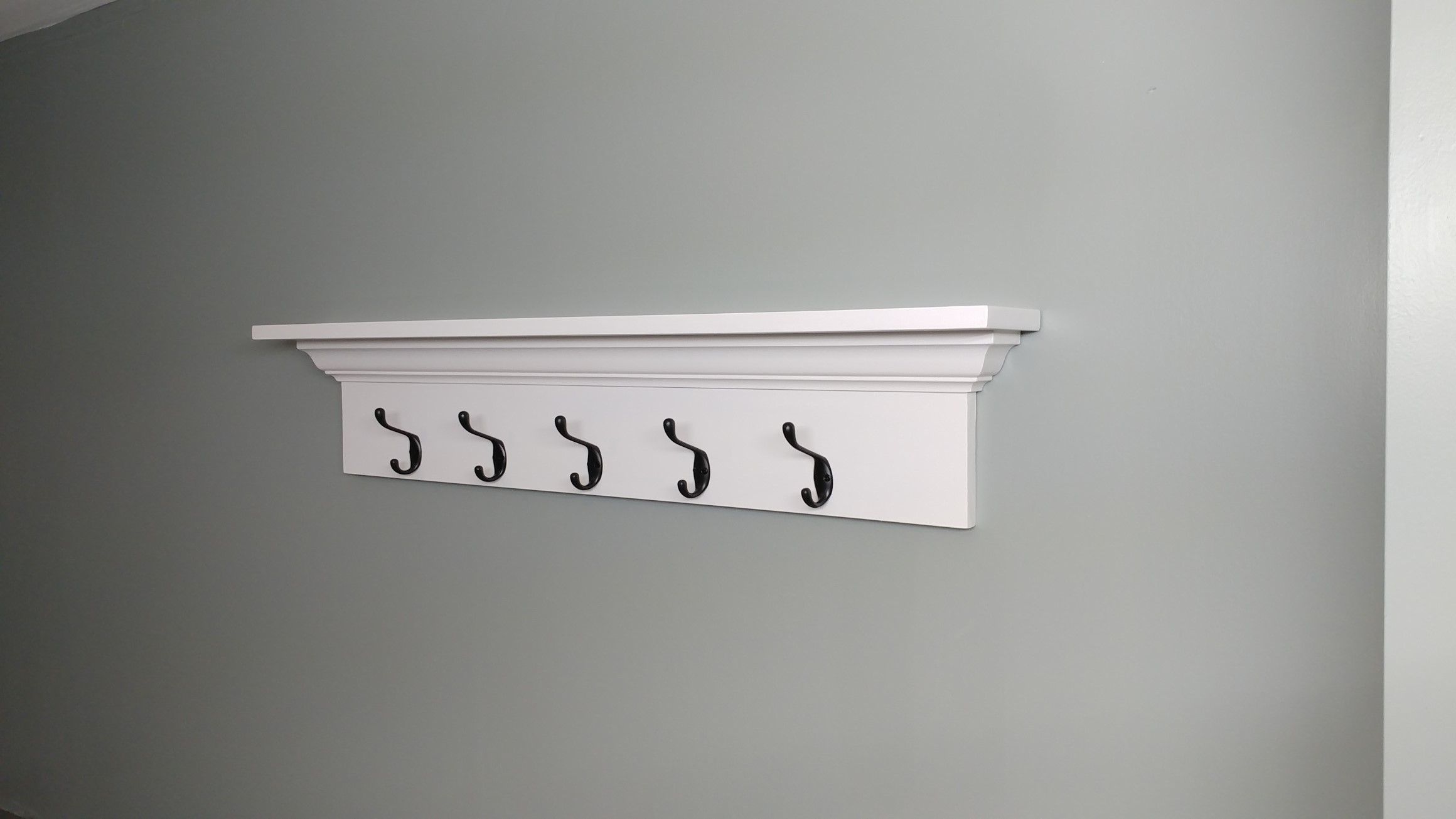 Buy Custom Made Coat Rack With Shelf, made to order from Jodi N Finter