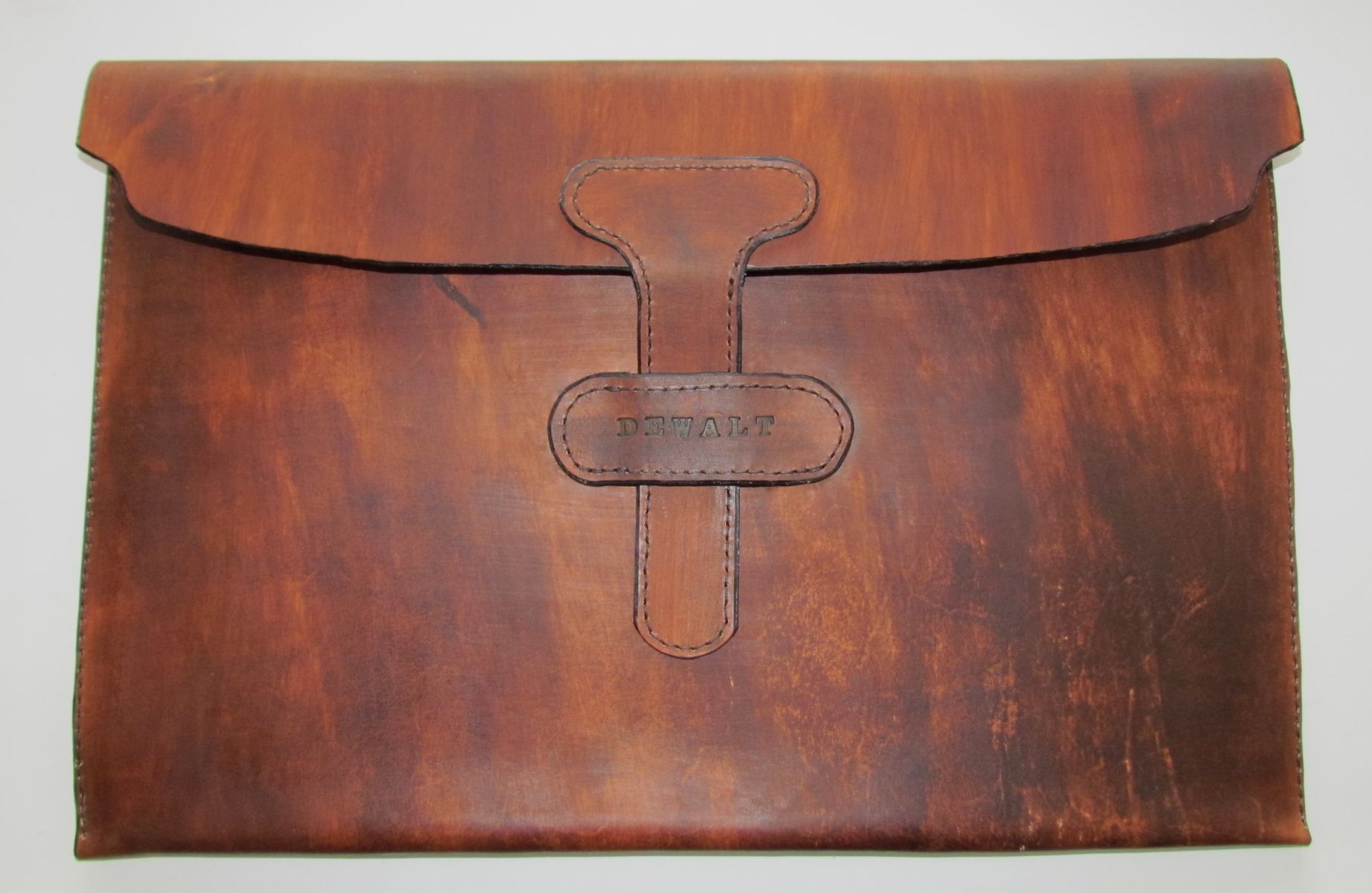Custom Made Leather Portfolio With Name by Ozark Mountain Leather
