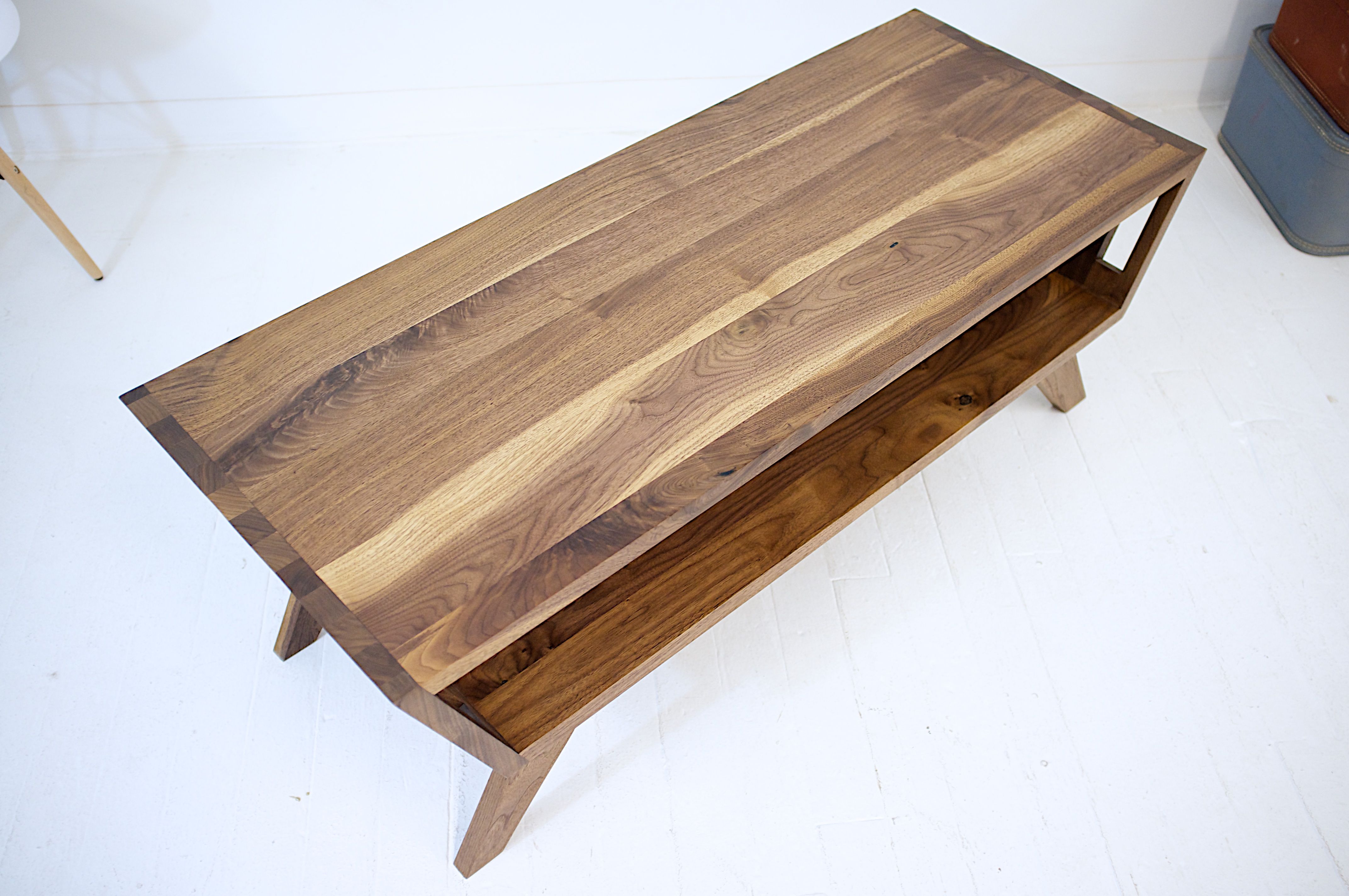 Custom Made The April Solid Walnut Coffee Table by Moderncre8ve