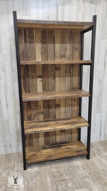 Custom Made Reclaimed Wood Shelf, Rustic Shelf, Barnwood Shelves, Free Standing Shelf