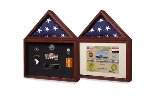 Custom Made Flag Plus Certificate Display Case