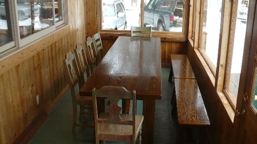 Custom Made Custom Red Oak Dining Table