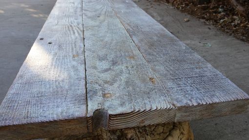 Custom Made Gnarled Stump Bench