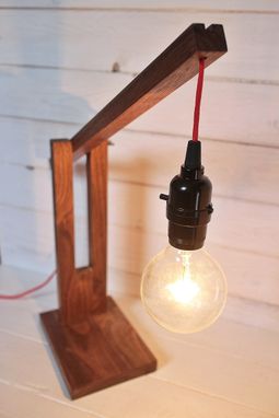 Custom Made Modern Walnut Desk Lamp