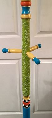 Custom Made Whimsical Painted Furniture, Custom Colors, Personalized Hand Painted Coat Rack