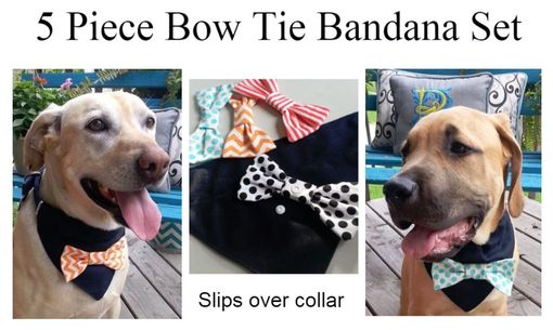 Custom Made 5 Piece K-9 Bow Tie Bandana Set