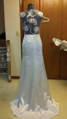 Custom Made Open Backed Lace Wedding Gown