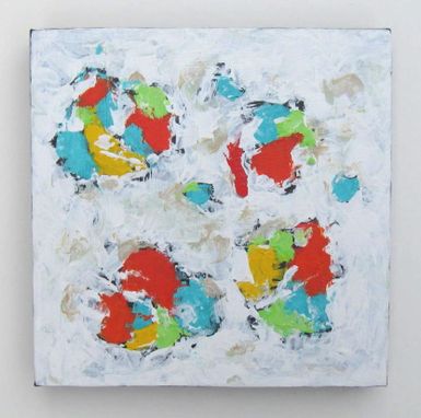 Custom Made White Abstract Original Acrylic Painting On Canvas