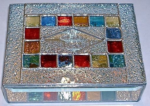 Hand Made Stained Glass Jewelry Boxes ~~ Bevels Abstract And Geometric Designs By Glassmagic