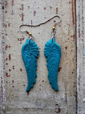 Custom Made Polymer Clay Wing Earrings