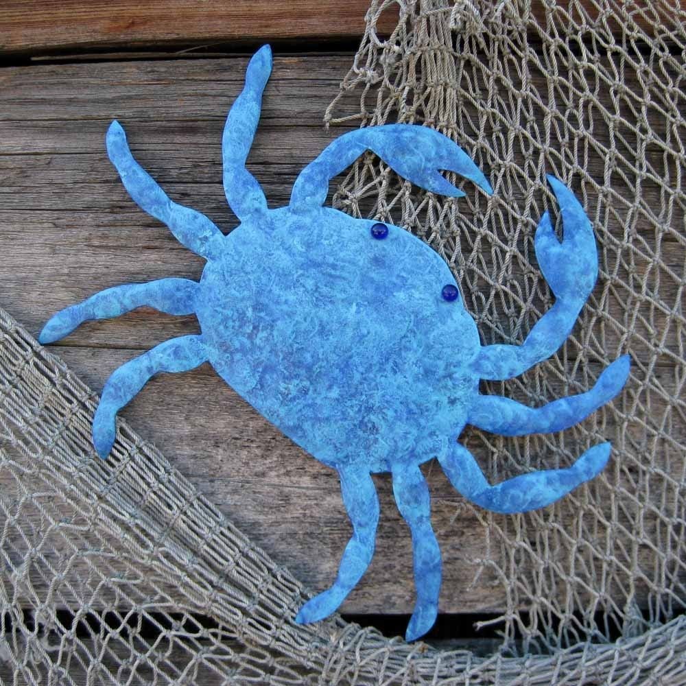 Custom Handmade Upcycled Metal Crab Wall Art Sculpture In Blue By Custom Handmade Upcycled Metal Crab Wall Art Sculpture In Blue By Frivolous Tendencies Custommade Com
