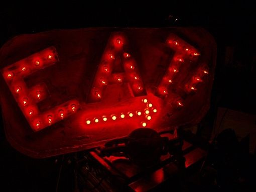 Custom Made Vintage Marquee Art Eat Arrow Flame Lights Second Generation 4 Ft X 2 Ft