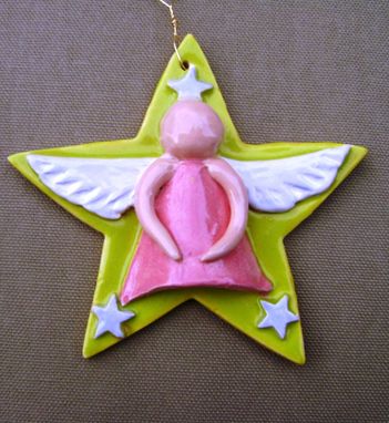 Custom Made Ceramic Star Angel 3 Sale, 25 Percent Off, Ready To Ship.