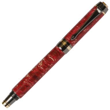 Custom Made Lanier Elite Rollerball Pen - Lanier - Red Box Elder - Re7w15