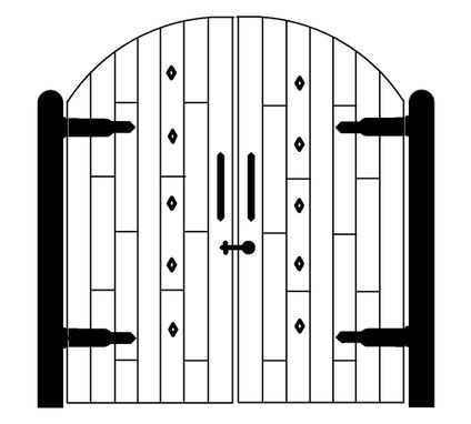 Custom Made Rustic Wood Entry Gates