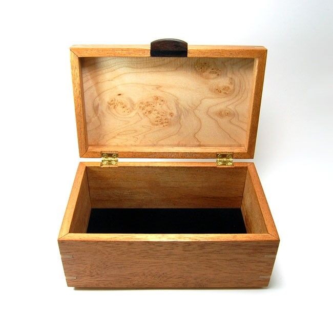 Custom Made Mahogany And Birdseye Maple Keepsake / Jewelry Box by ...