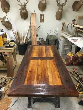 Custom Made Vintage Reclaimed Heart Pine Dinning Table