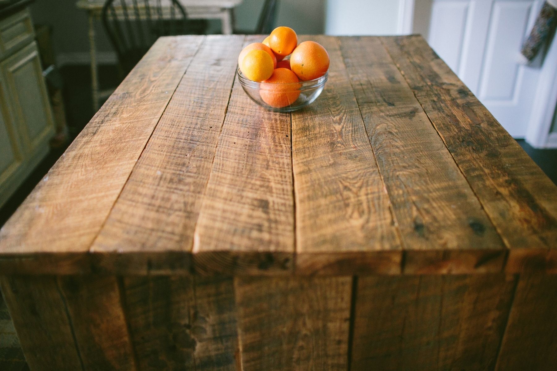 Custom Made Reclaimed Kitchen Island by Old North Designs