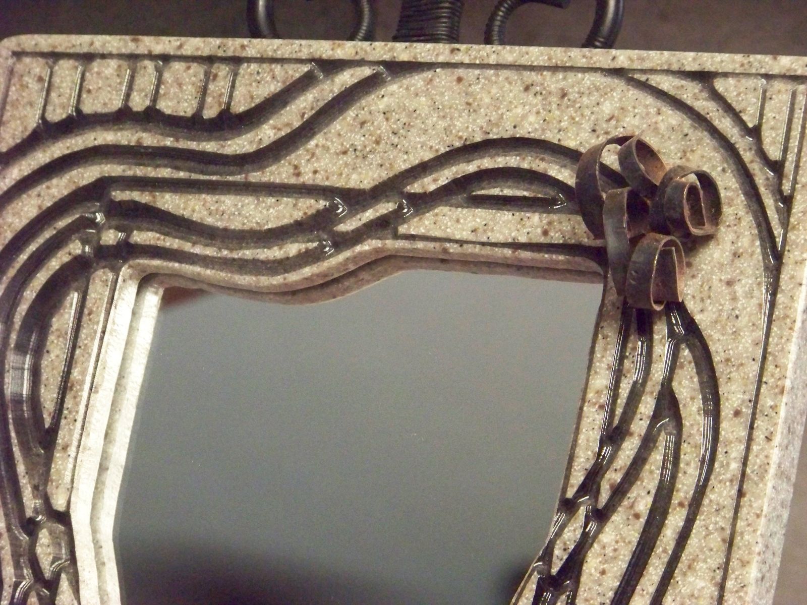 Buy Custom Mirror With Copper Accent, made to order from Palmer Union