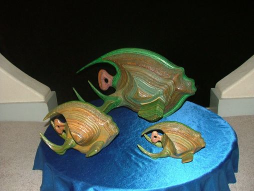Custom Made Set Of 3 Fish Sculptures