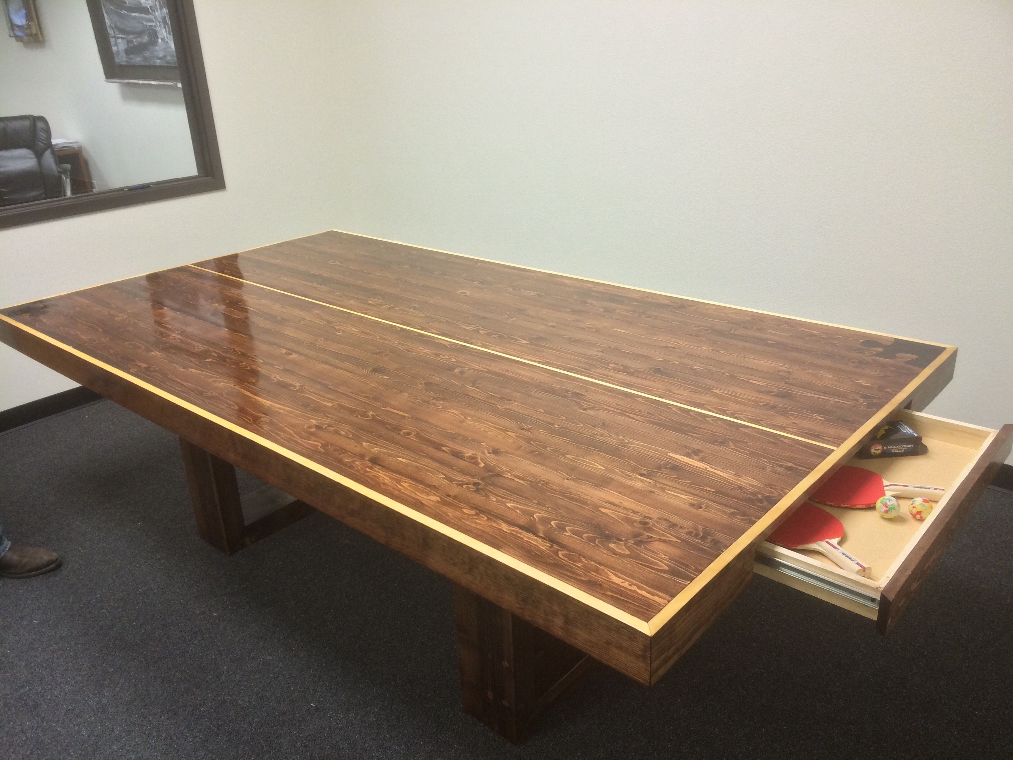 Custom PingPong Conference Table by KS Custom Finish