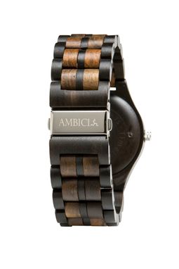 Custom Made Personalized Black Sandalwood And Ebony Wood Watch For Men By Ambici