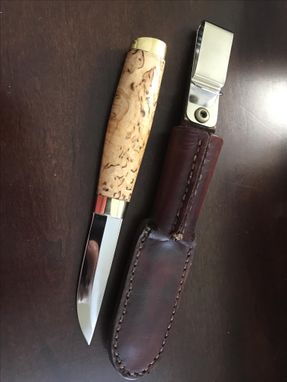 Custom Made Hand Forged Usa Maker, Genuine Finnish Puukko Knife With Sheath