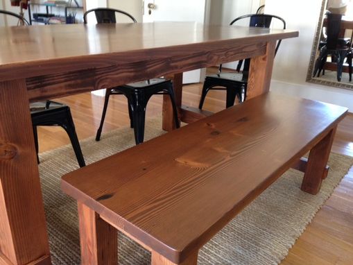 Custom Made Farmhouse Table And Bench