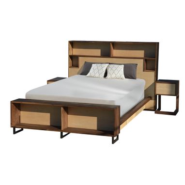Custom Made Platform Storage Bed Maple And Walnut