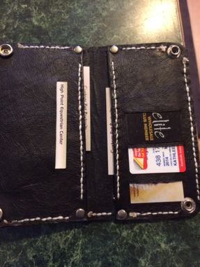 Custom Made Johnny Cash Leather Biker Wallet