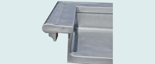 Custom Made Zinc Countertop With Raised Bar Area