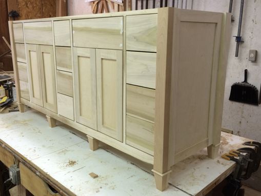 Custom Made Un Painted Bathroom Vanity