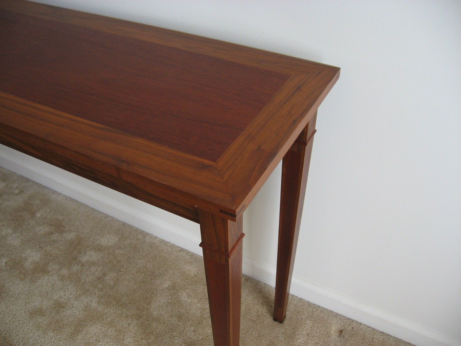 Hand Crafted Walnut / Mahogany Sofa Table by Batterman's Custom