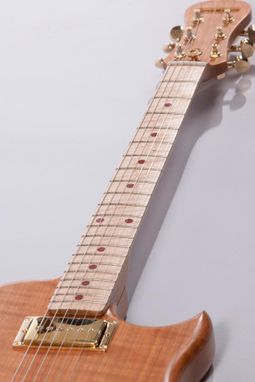 Custom Made Quarter-Sawn Cherry Lincsonic Electric Guitar
