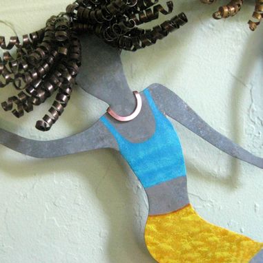 Custom Made Handmade Upcycled Metal Girlfriends Wall Art Piece
