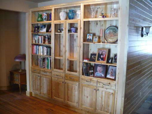 Custom Made White Cedar Wall Unit