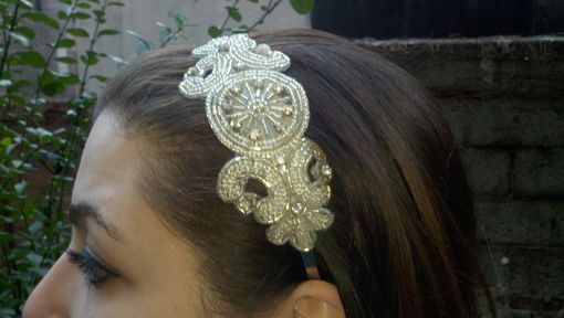 Custom Made Sale Vintage Inspired White And Silver Bridal Headband