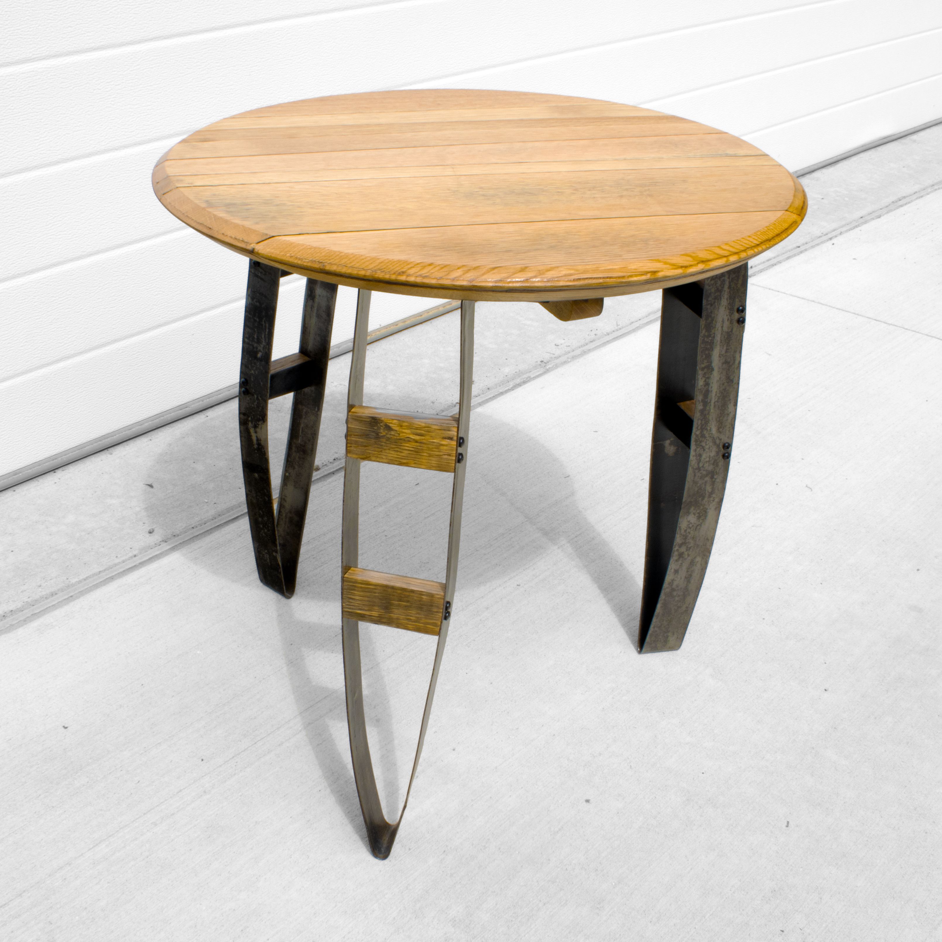 Custom Made Whiskey Barrel End Table by Skull Creek Designs