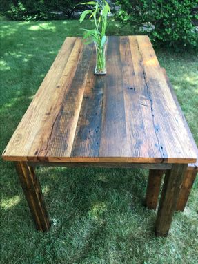 Custom Made Reclaimed Oak Farm Table
