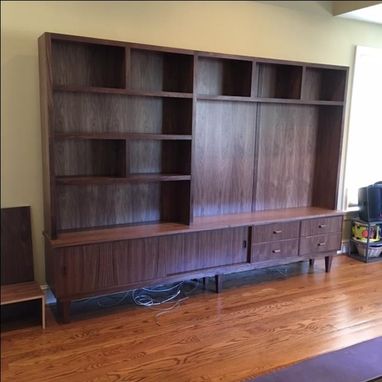 Custom Made Black Walnut Entertainment Unit