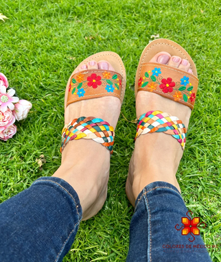 Custom Made Leather Mexican Shoes - Mexican Style - Leather Sandals For Women