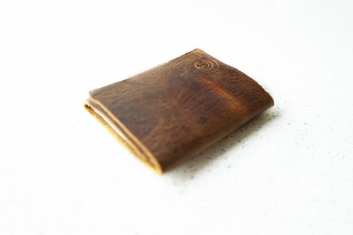 Custom Made Rugged Leather Wallet Card Holder For Men