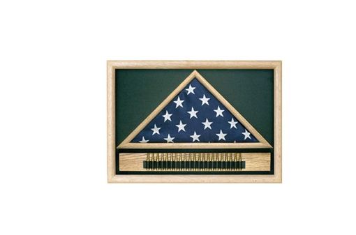 Custom Made Memorial Flag Case With Cartridge Belt